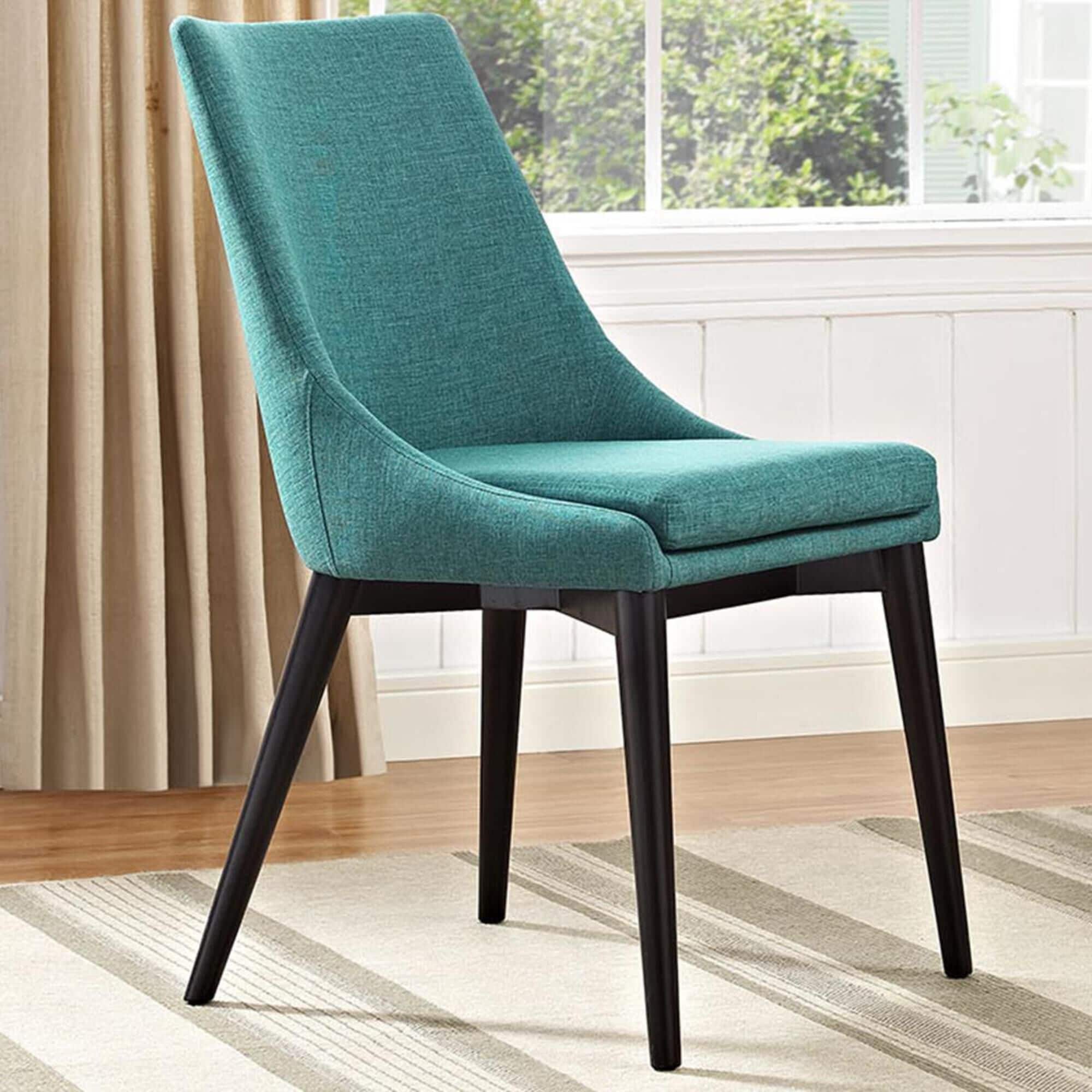 Modway Viscount Fabric Dining Chair in Teal NFM