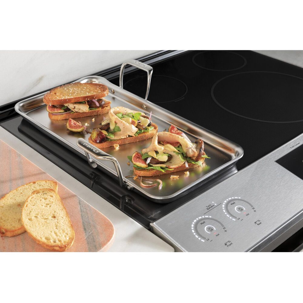 Cafe 5.3 Cu. Ft. Slide-In Electric Range in Brushed Stainless, , large