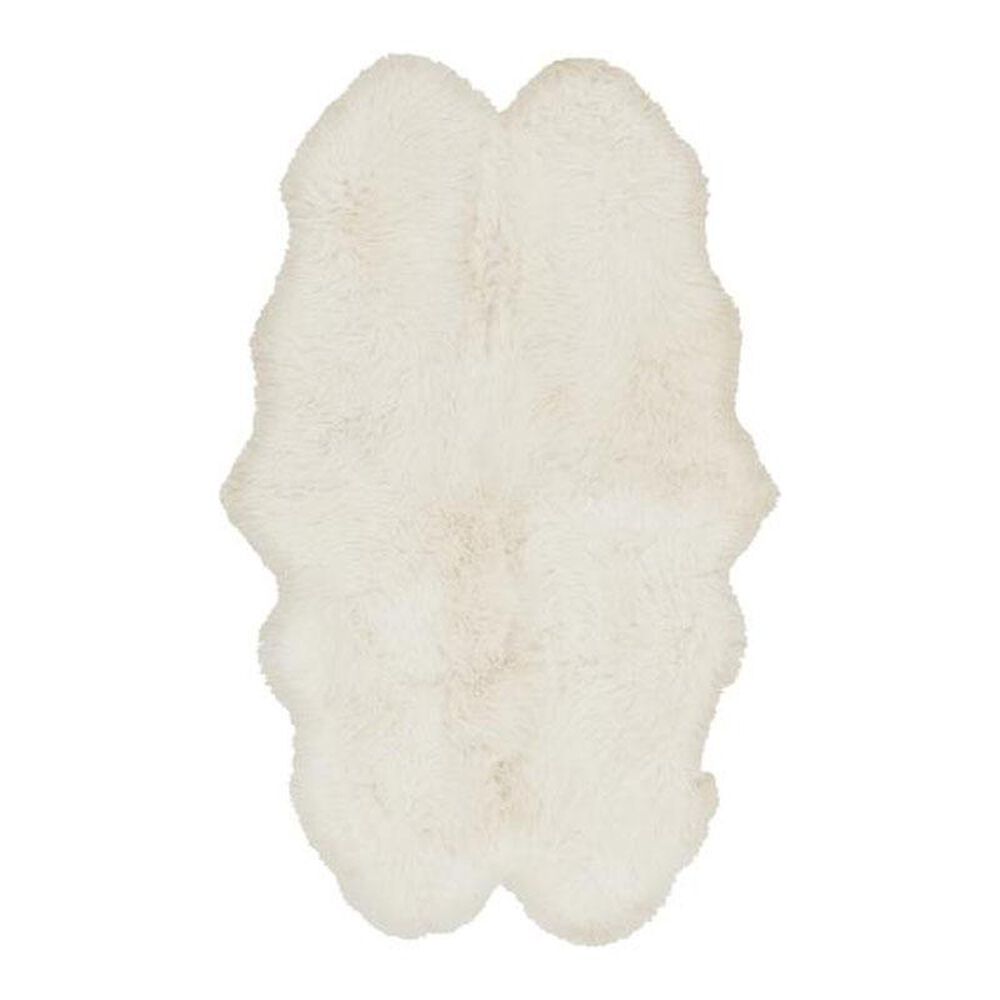Surya Sheepskin SHS-9600 4" x 6" White Hide Area Rug, , large