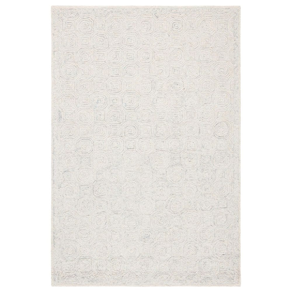 Safavieh Micro-Loop 4" x 6" Silver and Grey Area Rug, , large