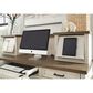 Riva Ridge Caraway Single Pedestal Desk in Aged Ivory and Brown, , large