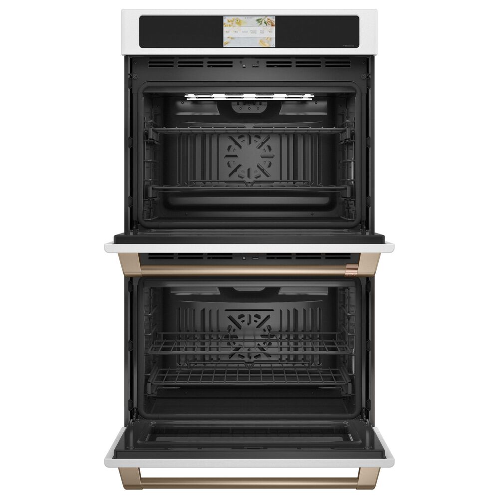 Cafe 2-Piece Kitchen Package with Matte White 30" Smart Built-In Convection Double Wall Oven and Stainless Steel 30" Electric Cooktop, , large