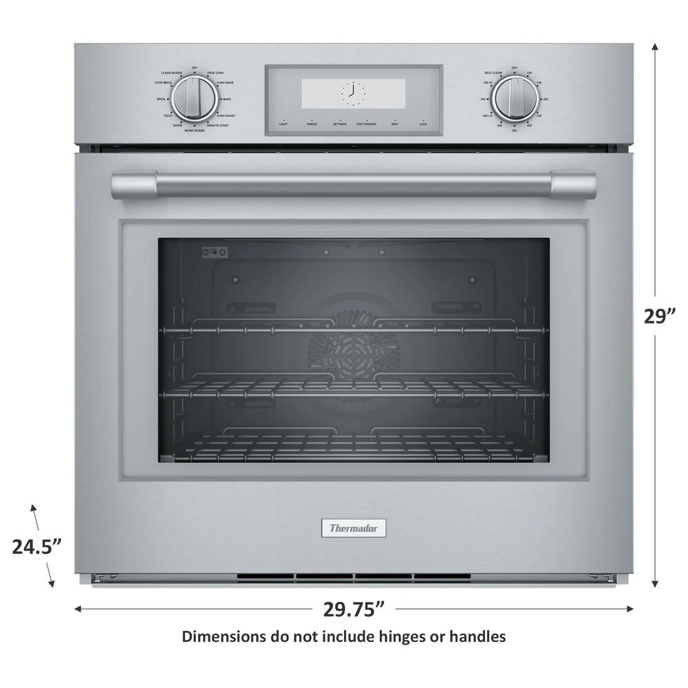 Thermador 30&quot; Professional Single Built-In SoftClose Door Electric Oven with Convection in Stainless Steel, , large
