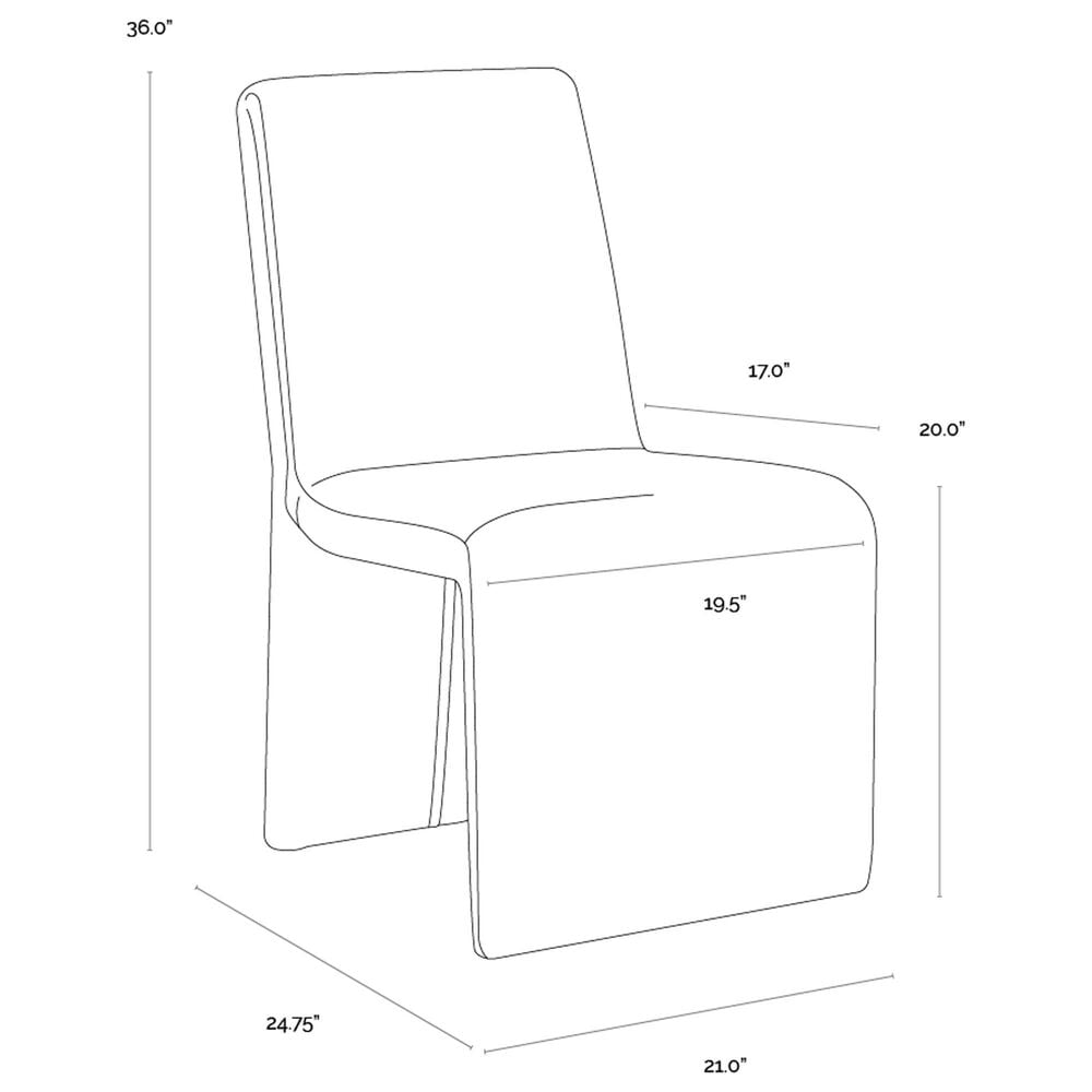 Club Collection By Sunpan Cascata Side Chair in Meg Rust, , large