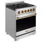 Thor Kitchen Gordon Ramsay 4.6 Cu. Ft. Professional Gas Range with Bronze Handle Kit in Stainless Steel, , large