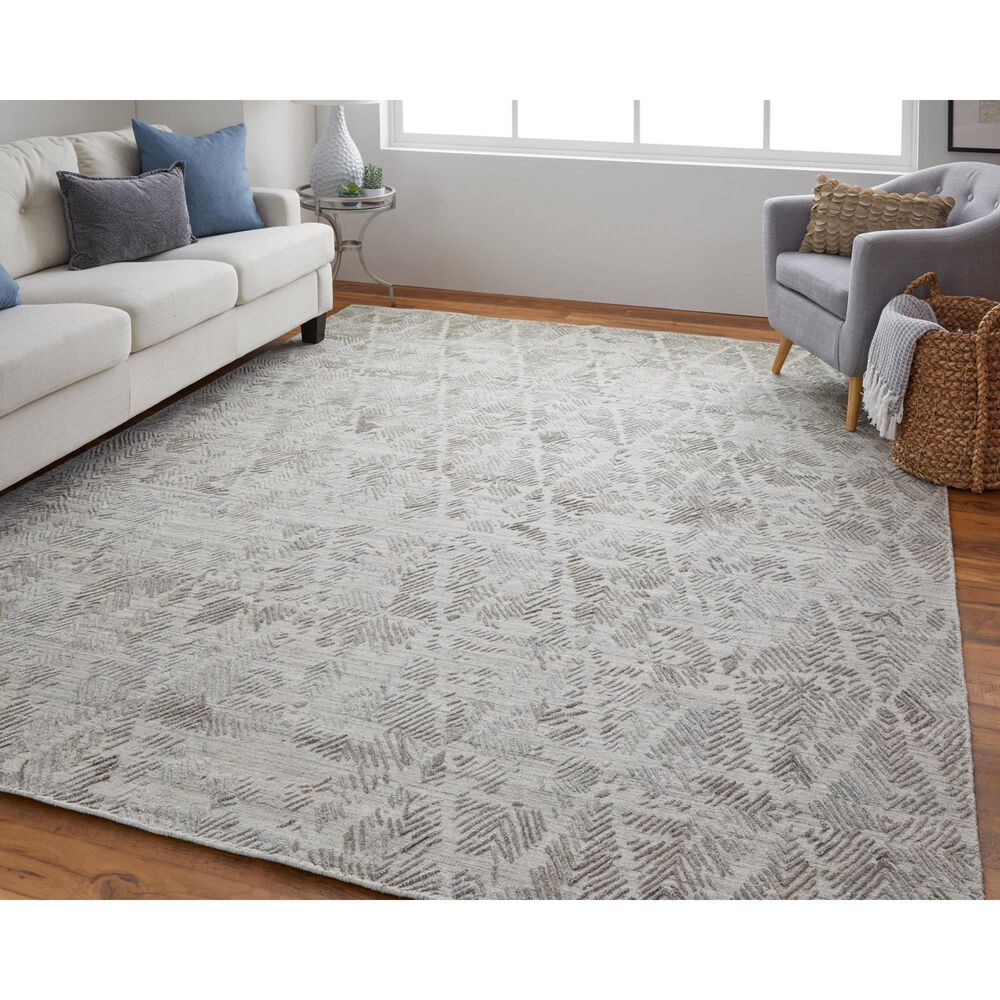 Feizy Elias 3&#39;6&quot; x 5&#39;6&quot; Gray and Brown Area Rug, , large
