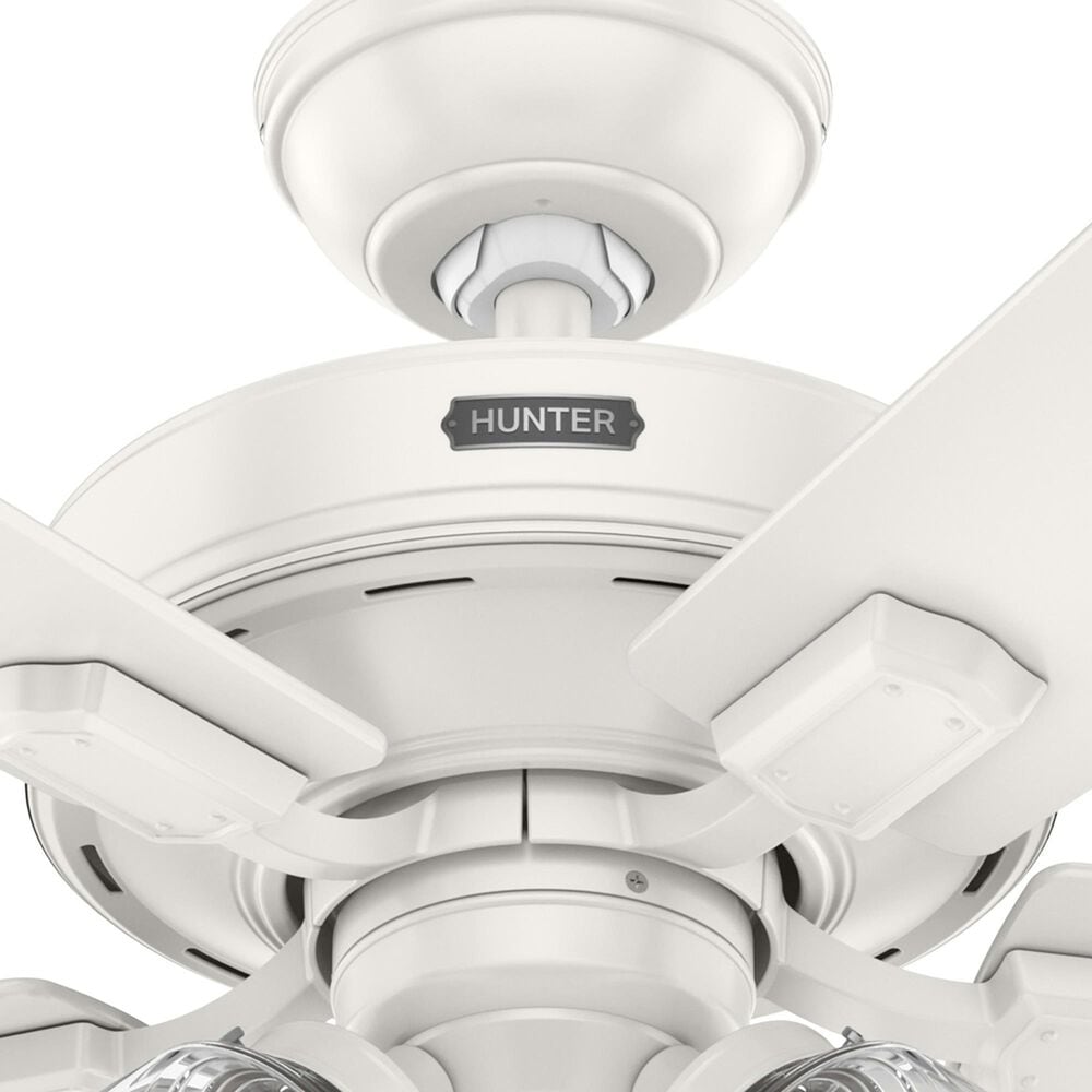 Hunter Crestfield 52&quot; Remote Ceiling Fan with LED Lights in Fresh White, , large