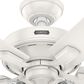 Hunter Crestfield 52" Remote Ceiling Fan with LED Lights in Fresh White, , large