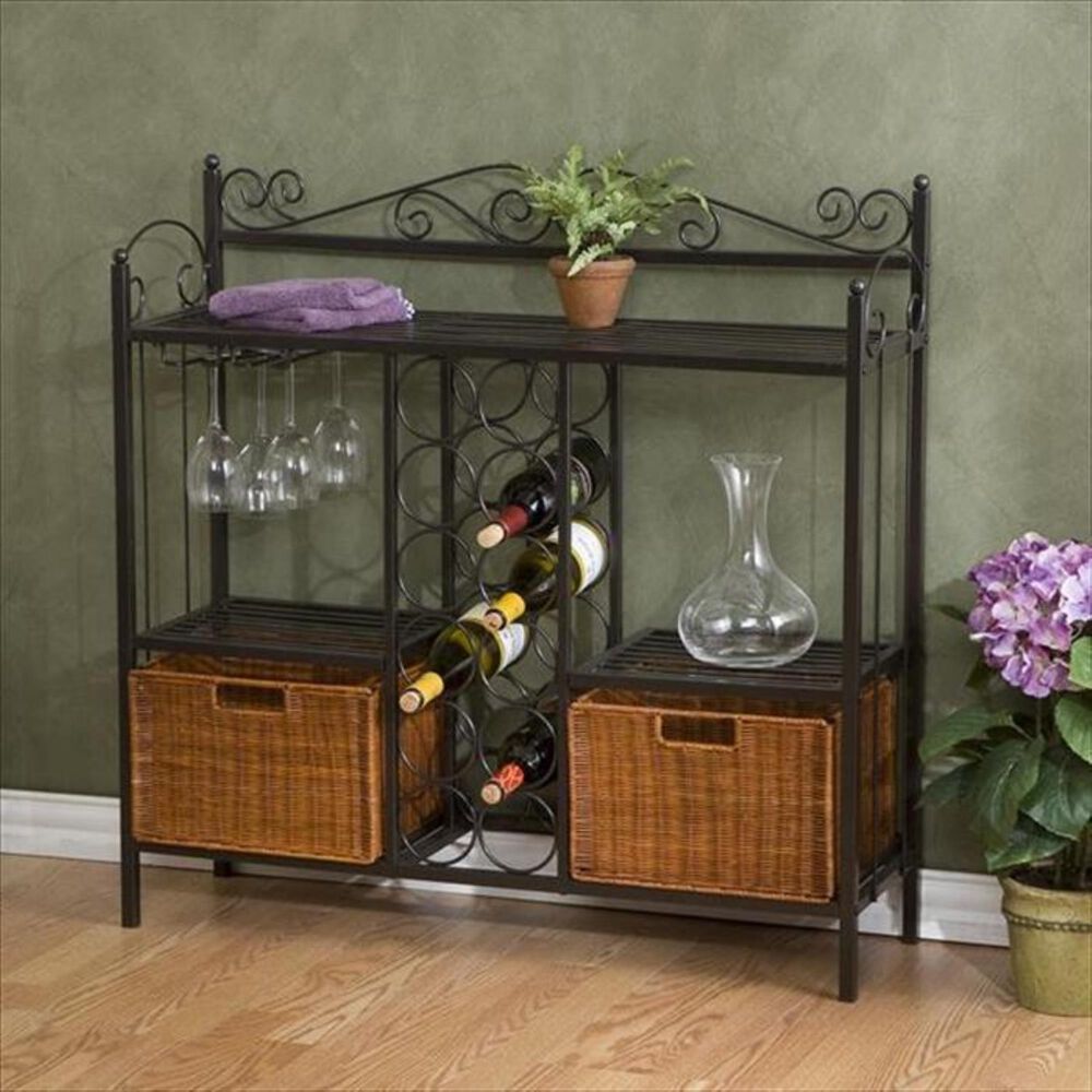 Southern Enterprises Bistro Wine Rack in Gun Metal Grey, , large