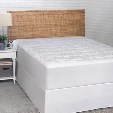 Allied Home Candace Olson Cal King Waterproof Mattress Pad 300 Thread Count in White, , large