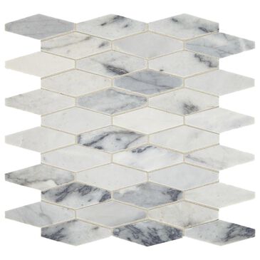 Marazzi Sublimity Cirrus Storm 2" x 3" Elongated Hexagon on 11" x 12" Natural Stone Mosaic Sheet, , large