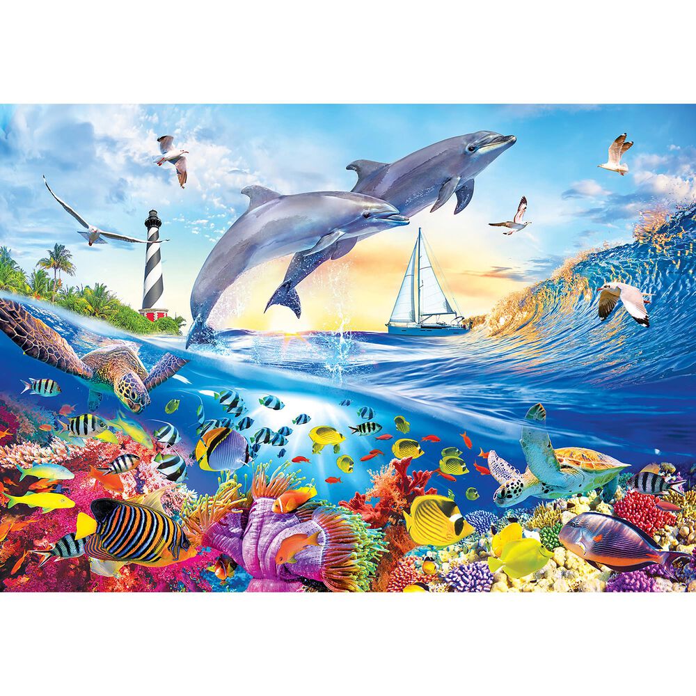 Cra-Z-Art Kodak 1000pc Puzzle Playful Dolphins, , large