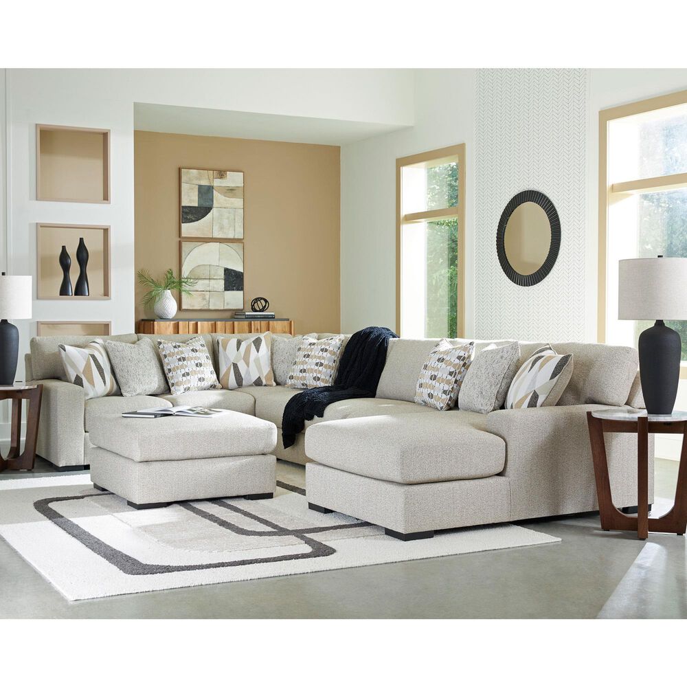 Ashley Laurelgrove Oversized Ottoman in Pebble, , large