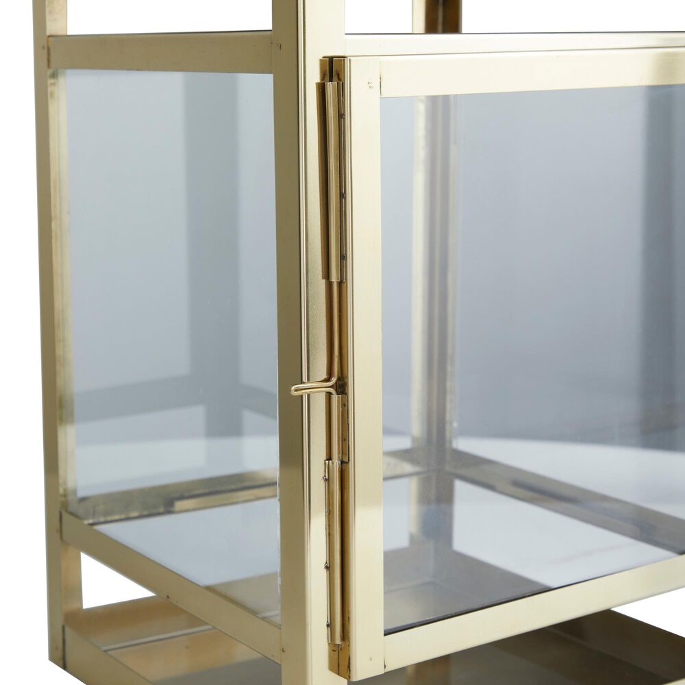 Maple and Jade 21" Lantern Pillar Candle Holder in Gold NFM