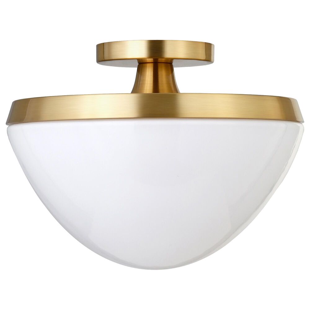 Hudson and Canal Durant Semi Flush Mount in Brass, , large