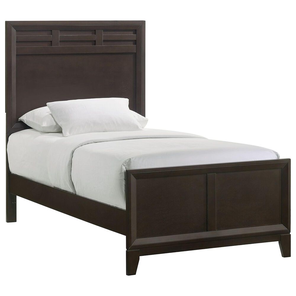 Mayberry Hill Beaumont Twin Panel Bed in Merlot, , large
