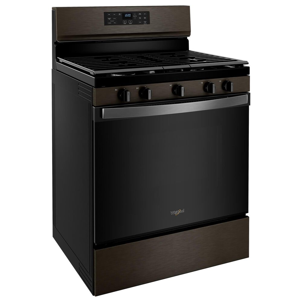 Whirlpool 5 Cu. Ft. Gas Range 5-in-1 Air Fry Oven in Fingerprint Resistant Black Stainless Steel, , large