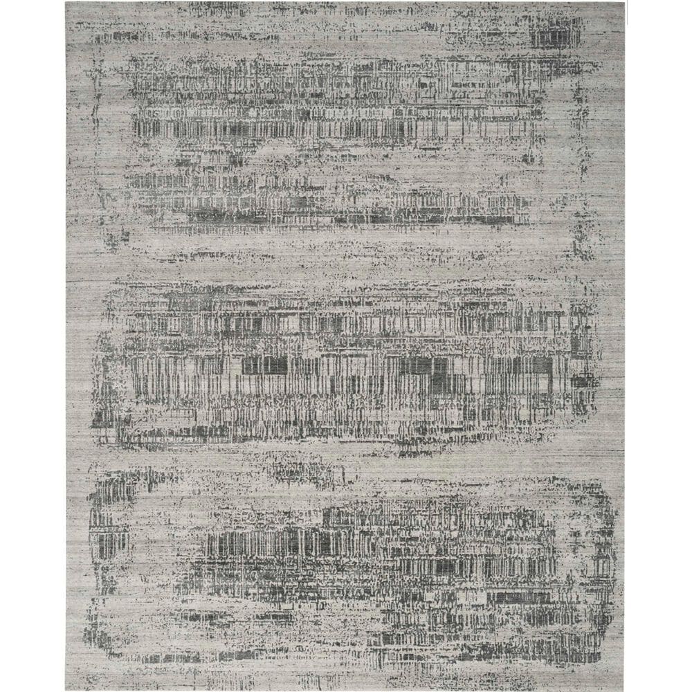 Nourison Harmony 7"9" x 9"9" Ivory and Charcoal Area Rug, , large