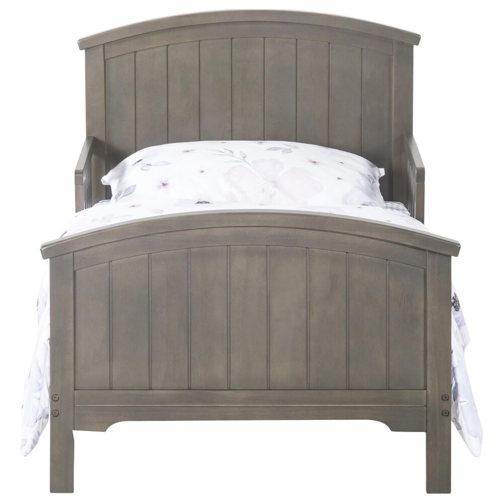 Foundations Worldwide Hampton Toddler Bed with Rails in Dapper Gray, , large
