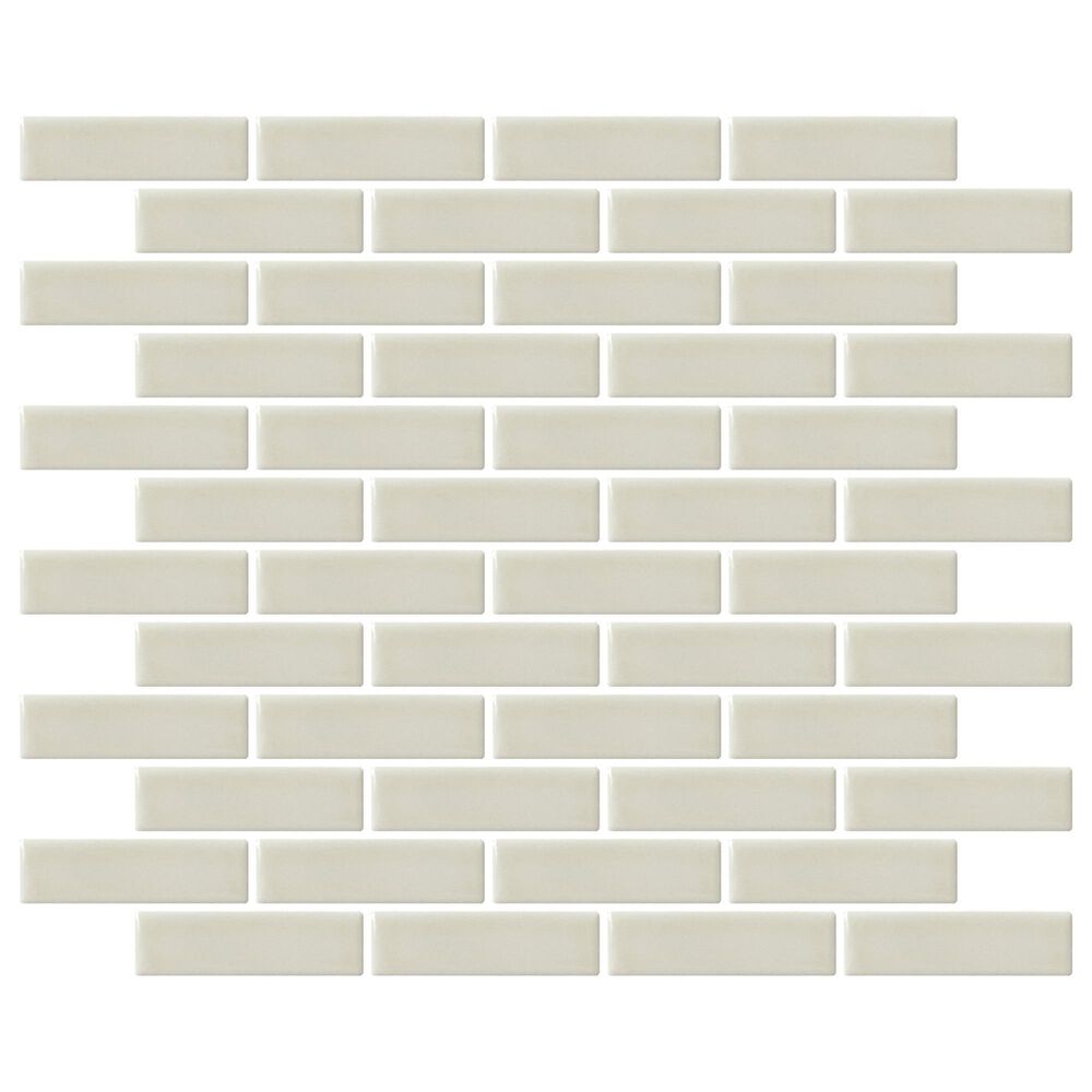 Emser Savvy Oat 1" x 3" on 11" x 12" Glazed Porcelain Mosaic Sheet, , large