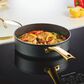 Farberware Forged Induction 3-Quart Ceramic Nonstick Saute Pan with Lid in Black and Gold, , large