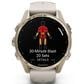 Garmin Fenix 8 Sapphire AMOLED Smartwatch 43mm Soft Gold Case with Fog Gray and Dark Sandstone Silicone Band, , large