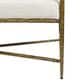Furniture of America Lalia Hammered Metal Upholstered Bench in Matte Gold, , large