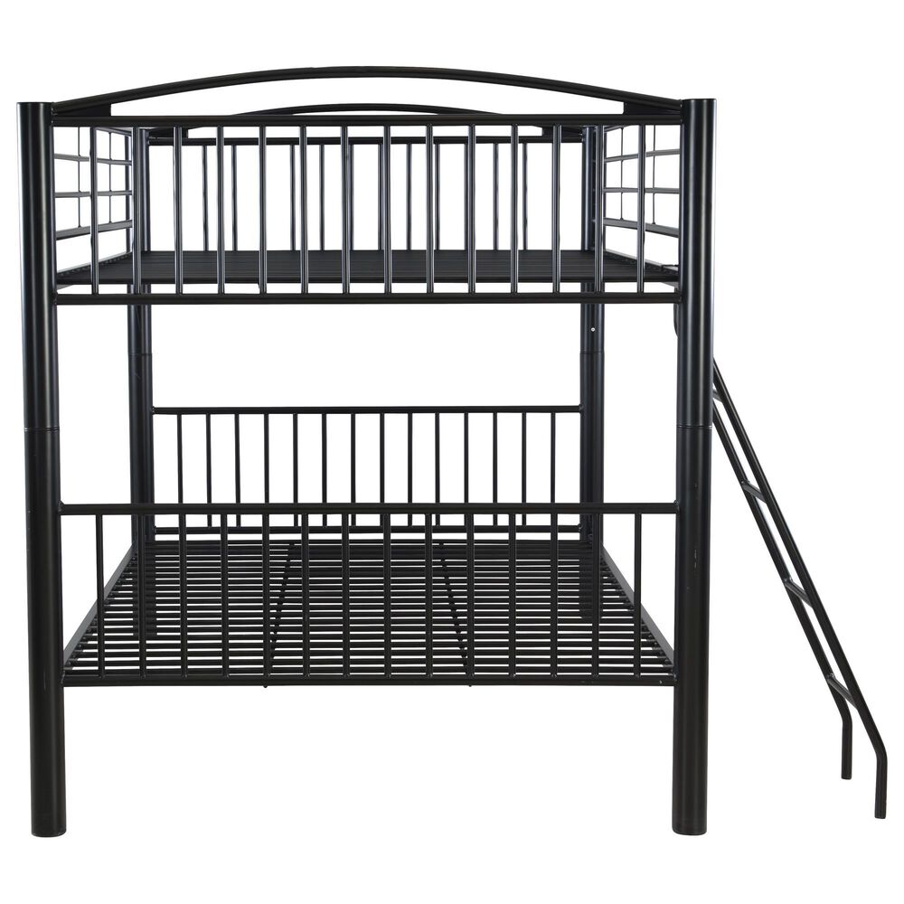 Linon Home Decor Heavy Full Over Full Bunk Bed in Black, , large