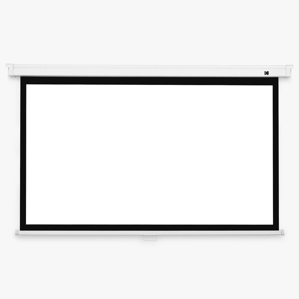 Kodak 100&quot; Manual Pull Down Projector Screen, Large 16:9 Retractable Projector Screen, , large