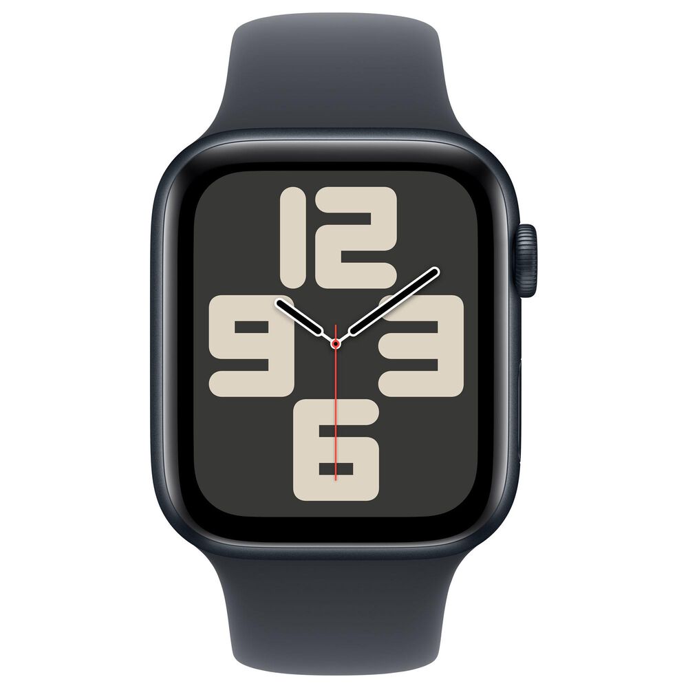 Apple Watch SE GPS + Cellular 44mm Midnight Aluminum Case with Midnight Sport Band - M/L, , large