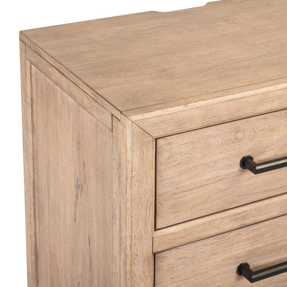 Belle Furnishings Proximity Place King Panel Bed with Two Nightstands in Barley Buff, , large