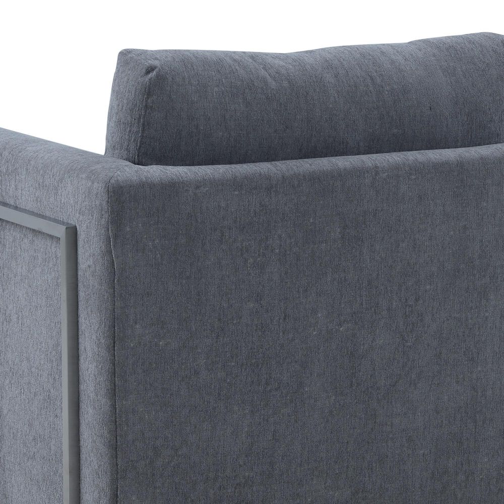 Blue River Heritage 2-Piece Sofa &amp; Chair Set in Gray/Brushed Stainless Steel, , large