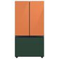 Samsung Bespoke 3-Door French Door Refrigerator Top Panel in Clementine Glass, , large