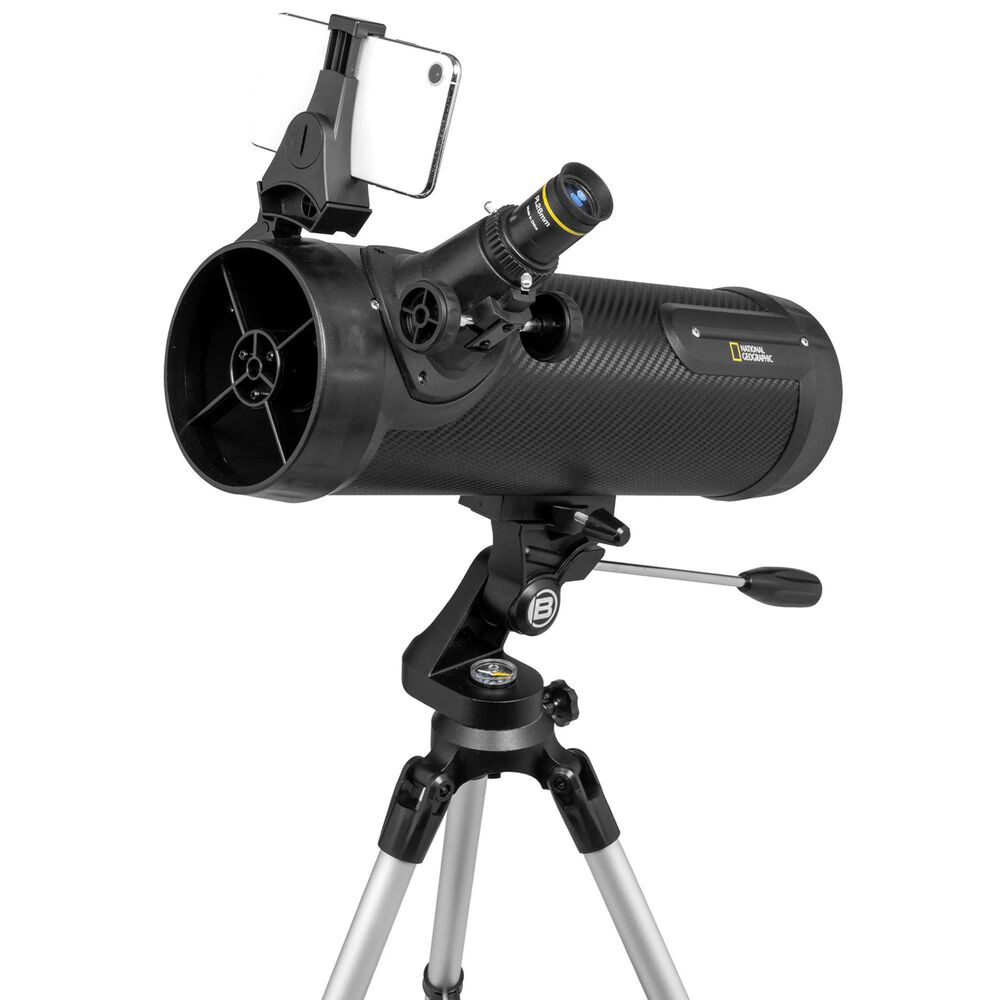 Explore One 114mm Reflector Telescope with Astronomy App in Black, , large