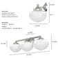 Hunter Saddle Creek 3-Light Vanity with White Shade in Brushed Nickel, , large