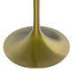 Leisuremod LeisureMod Verve Collection 48 Round Dining Table, Brushed Gold Base with Light Natural Wood MDF Top, , large