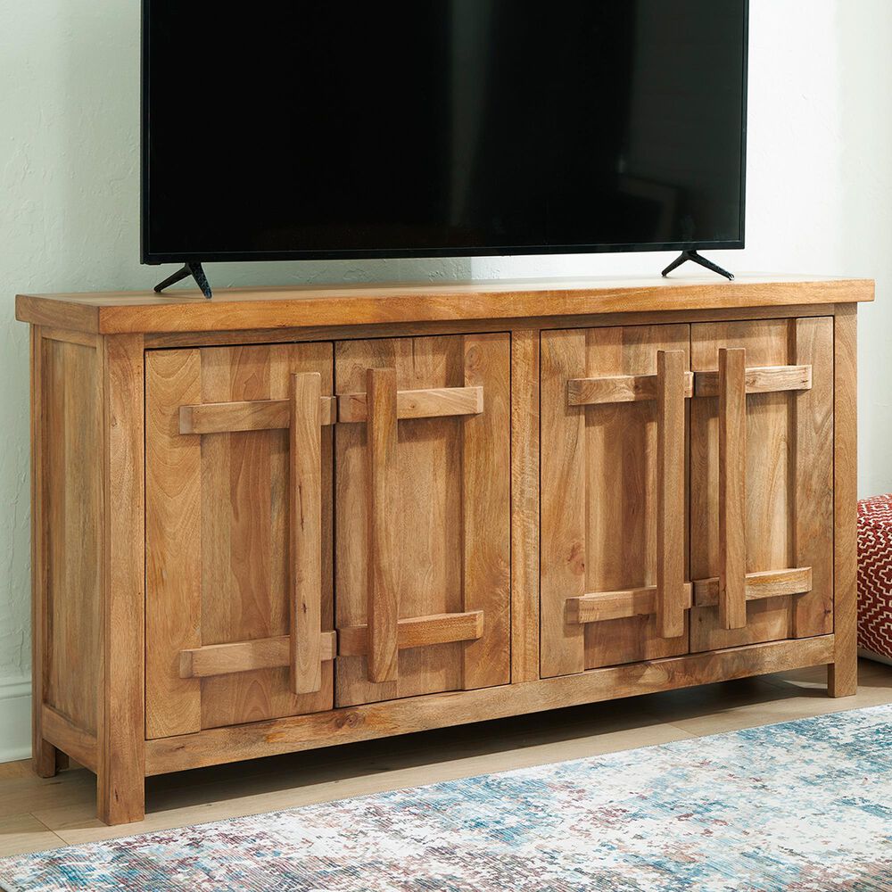 Ashley Dresor 68&quot; Accent Cabinet in Natural, , large