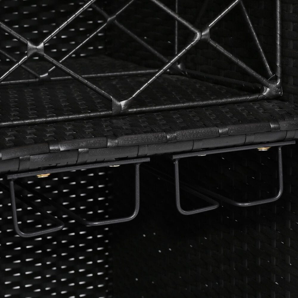 HOMLUX 53" Wicker Outdoor Kitchen Island in Black Brown, , large