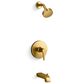 Kohler Pitch Rite-Temp Bath and Shower Faucet Trim Kit in Vibrant Brushed Moderne Brass, , large
