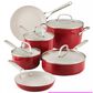 KitchenAid 10-Piece Hard Anodized Ceramic Nonstick Cookware Set in Red, , large
