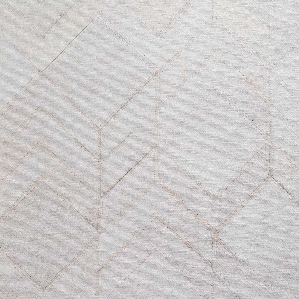 Dalyn Rug Company Durango Chevron 4&#39; Round Linen Indoor/Outdoor Area Rug, , large