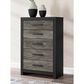 Ashley Broachmyn 5 Drawer Chest in Warm Gray and Matte Black, , large