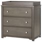 Foundations Worldwide Harmony 3-Drawer Dresser with Changing Table Topper in Dapper Gray, , large