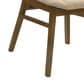 Armen Living Amaris Side Chair with Sand Upholstery in Warm Walnut (Set of 4), , large