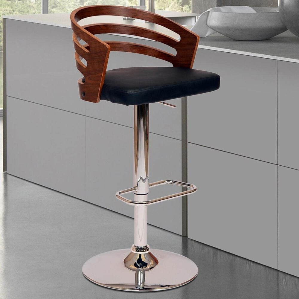 Blue River Adele Swivel Bar Stool in Black and Aubrun Bay, , large