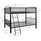 Linon Home Decor Heavy Full Over Full Bunk Bed in Black, , large