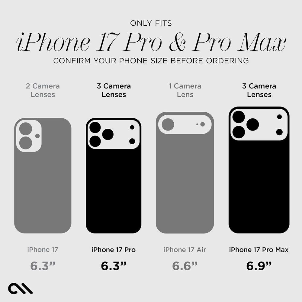 Case-Mate Aluminum Ring Lens Protectector for Apple iPhone 17 Pro / iPhone 17 Pro Max in Black, , large