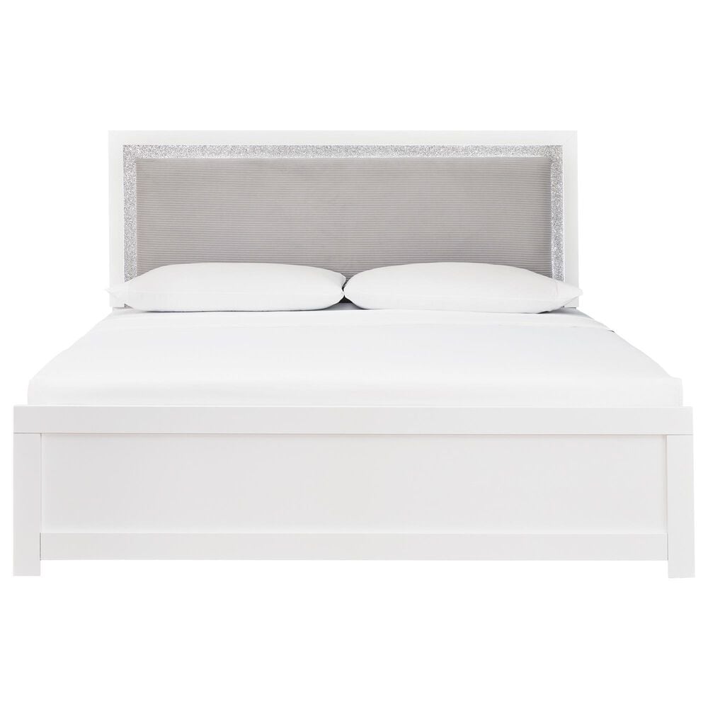 Ashley Maeling Queen Panel Bed with Dresser and Nightstand in Matte White, , large