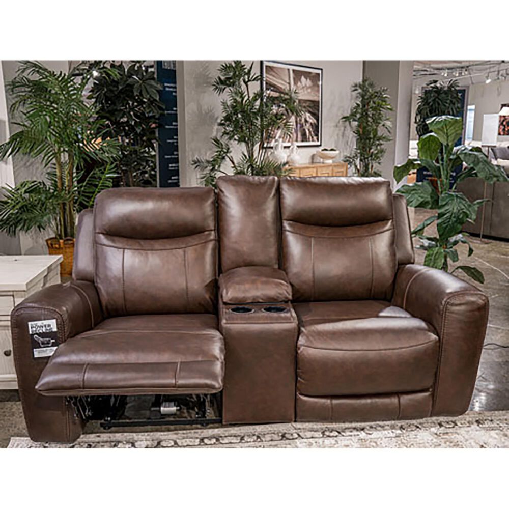 Ashley Gravier Power Reclining Loveseat with Console and Adjustable Headrest in Cordova, , large