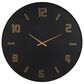 Maple and Jade Large Decorative Wall Clock in Oiled Black and Gold, , large